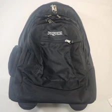 JanSport Rolling Driver Backpack Travel Black Bag TN89