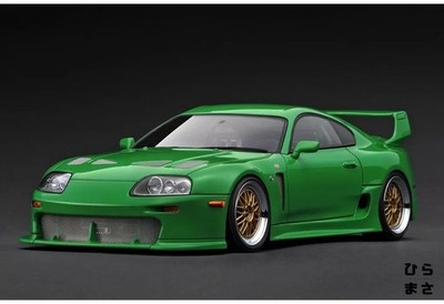 Miniature Car 1/18 Supra A80 TRD 3000GT Green Diecast