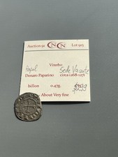 1268-1271 Papal States SEDE VACANTE Billon Denaro. Viterbo mint. Extremely Rare