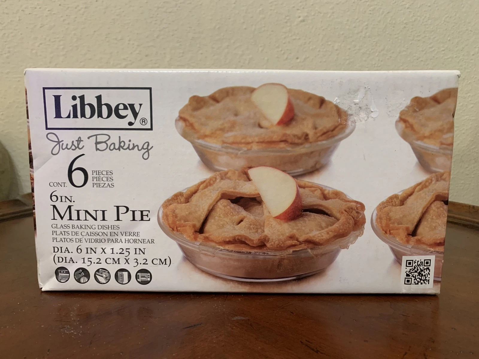 Libbey Just Baking Mini Pie Glass Baking Dishes 6" x 1.25" Set of 6 WB
Opens in a new window or tab