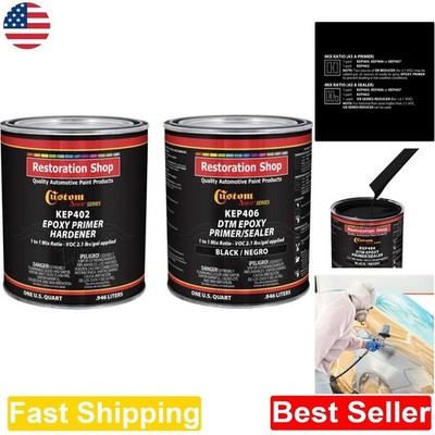 High Performance Black Epoxy Primer Sealer Kit Rust Resistant DTM 1/2 Gal