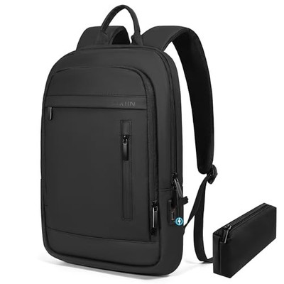  Business Backpack for Men Lightweight Commute Laptop Backpack Anti 15.6  Black