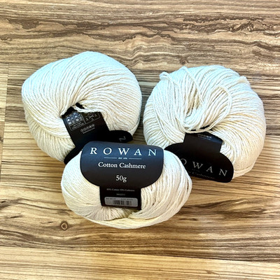 Rowan Cotton Cashmere Yarn 50 gr Lot of 3 Ecru White 226