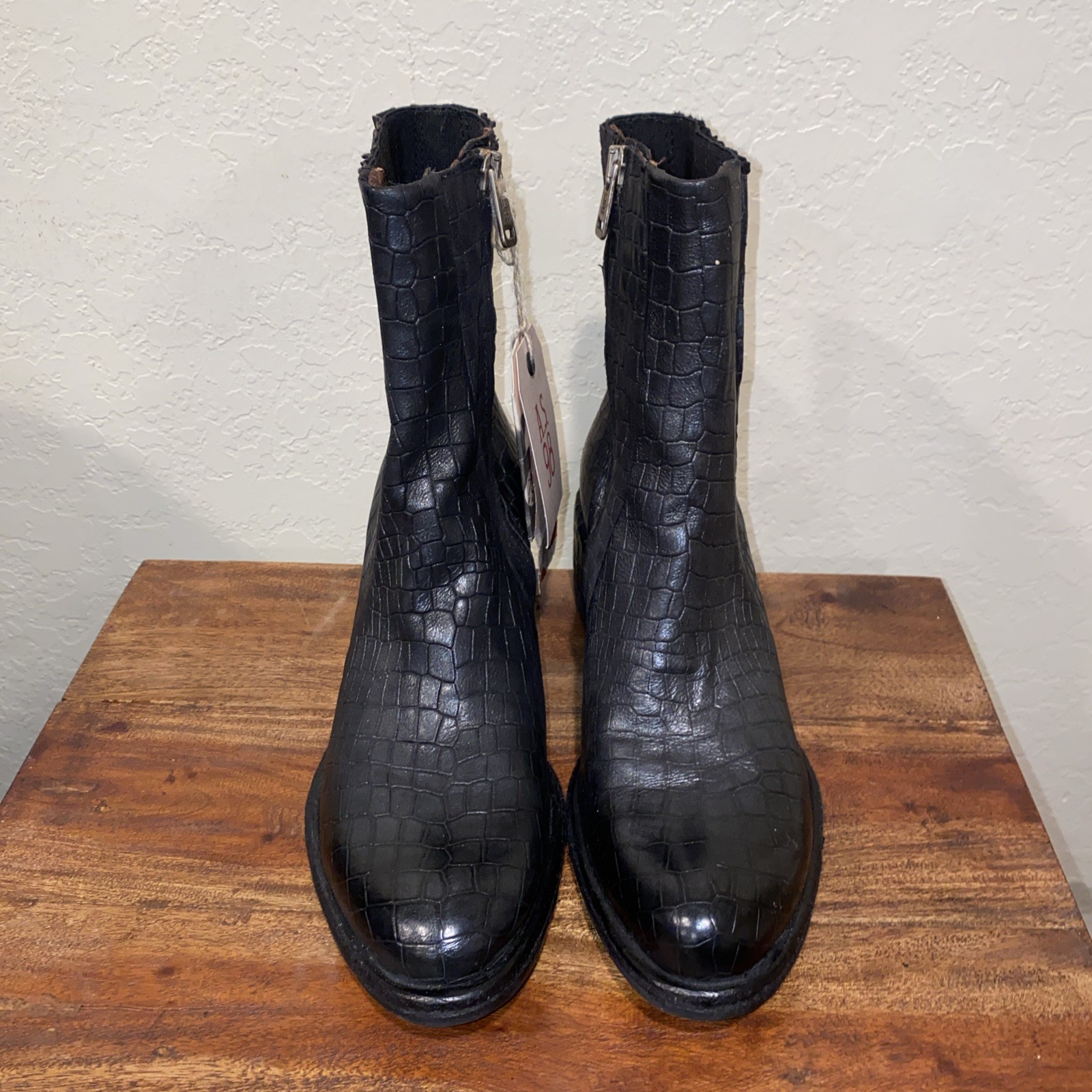 A.S. 98 Dream State Ankle Black Leather Boots 8 image 3