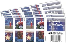 2016 USPS SHEET OF 20 FIRST CLASS LETTER STAMPS HOLIDAY WINDOWS 78¢