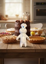 Vintage 1971 Pillsbury Doughboy Poppin' Fresh Swivel Head 7.25" Vinyl Doll