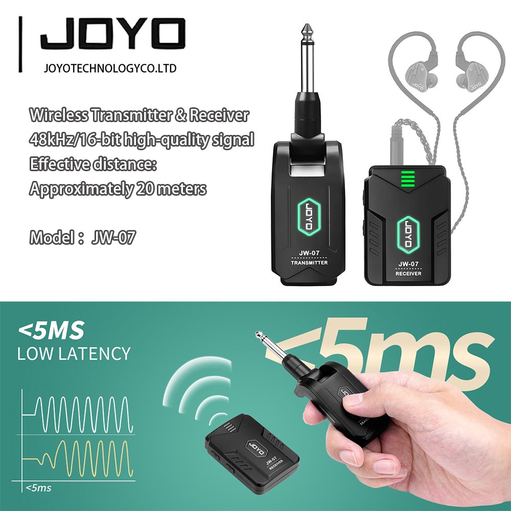 JOYO Wireless in-Ear Monitor System 2.4G Stereo Wireless IEM System for Live(OP)
