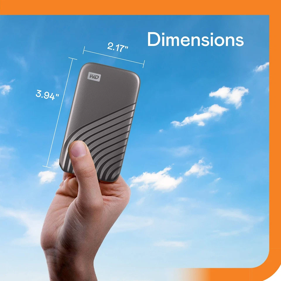 Western Digital 2TB My Passport SSD Portable External Solid State Drive, Gray... - Image 3 of 4