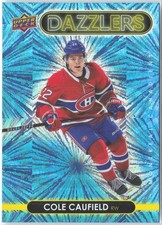 2021 Upper Deck Cole Caufield Dazzlers Blue #DZ-25 RC Canadiens