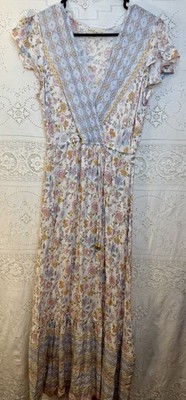 Be You Be Free Bebop Maxi Dress Boho Hippie Size Small Floral