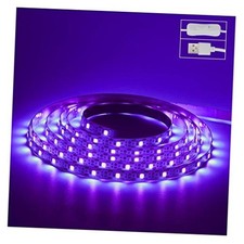 6.6ft Black Light LED Strips, 120 Lamp Beads, USB Cable 1.5m, DC5V 10W
