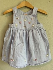 Vintage Girl's Gymboree Floral Embroidered Trim Dress 6-12 Months 2001 Cover