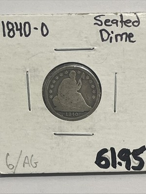 1840-O New Orleans Seated Liberty Dime, US 10c Silver Type Coin