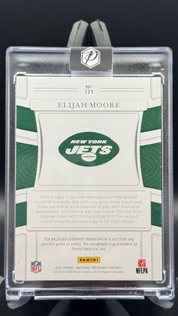 New York Jets 4-Card Auto / Patch / Serial Numbered Lot Fields Moore Taylor view 3