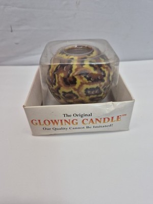 The Original Glowing Candle by LAVA -  Leopard Abstract Pattern - Refillable