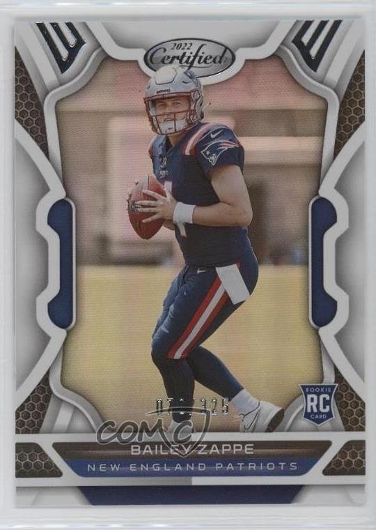 2022 Certified Rookies Mirror 70/325 Bailey Zappe #121 Rookie RC rp9