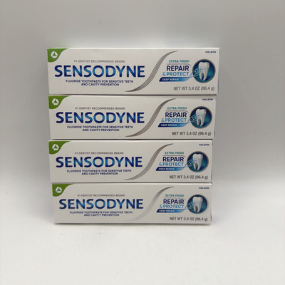 Sensodyne Repair and Protect Sensitive Toothpaste Extra Fresh 3.4 Oz 4 Pack