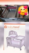 Baby Trend Play Yard w/ Removable Bassinet  Changing Table  Carry Bag