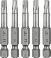5 StüCk T27 Torx Bit Set Schraubendreher Bitsatz 1/4 Zoll Sechskantschaft 50Mm L