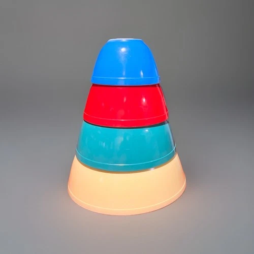Pyrex Primary Colors Set of 4 Nesting Mixing Bowls 401 402 403 404, SO CLEAN!!