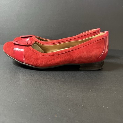 Clarks Women s Un Blush Cove Flats Red Size 11M NWOB