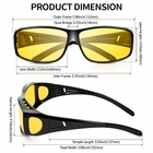 Night Driving Glasses Anti Glare Polarized Night Vision Fit Over for Men Women