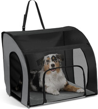 Enclosed Large Dog Car Seat, Travel Safety Carrier, Dog Travel Car Seat, Soft-Si