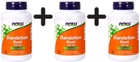 3 X NOW Foods Dandelion Root, 500Mg - 100 Vcaps (120,79 Eur/Kg)
