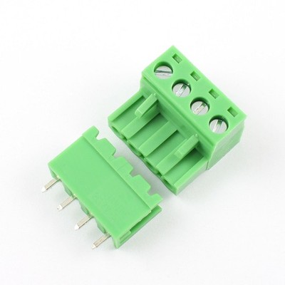 5Pcs 5.08mm Pitch 4 Pin Straight Screw Terminal Block Pluggable Plug Connector
