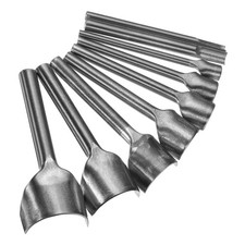 9pcs Half-Round Leather Cutter Punch 5mm-40mm Carbon Steel Strap Punch Tool