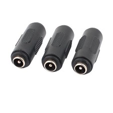 3Pcs DC Power Female to Female Jack Adapter 2.1x5.5mm Connector For CCTV Camera
