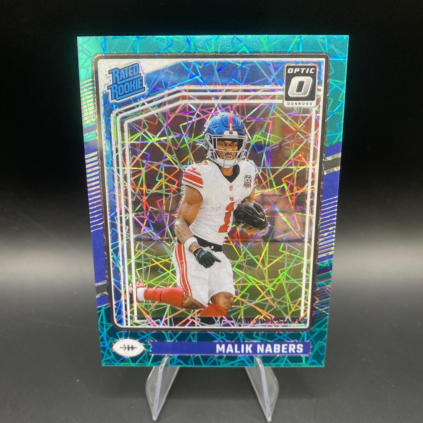 2024 Panini Optic - Rated Rookie Malik Nabers #271 Teal Velocity SSP