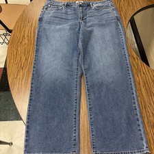 Seven7 Women's Loose Straight Jean Size 16 Medium Wash NEW