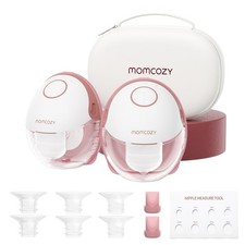 Momcozy Breast Pump Hands Free Mobile Style M6, Wearable 2 Count, Cozy Red