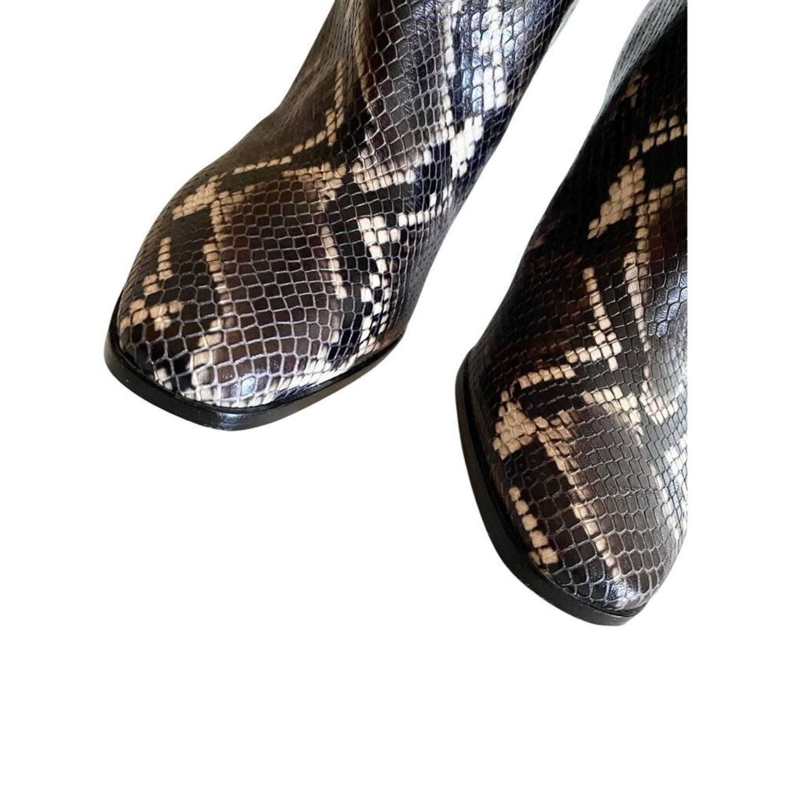 Sigerson Morrison Python Embossed Knee High Leath… - image 4