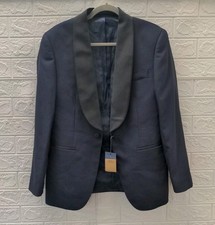 New Charles Tyrwhitt Dark Navy Slim Fit Shawl Lapel Dinner Suit Jacket Size 36S