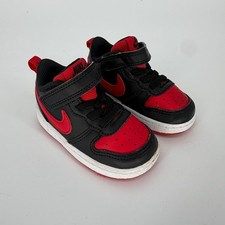 Nike Court Borough Low 2 Toddler Size 5C BQ5453 007 Red/Black