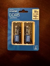 Image of Crucial DDR5 5600MHz 32GB Kit (2x16GB) SODIMM Laptop Memory CT16G56C46S5