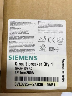 Siemens molded case circuit breaker 3VL3725-2AB36-0AB1 Brand new original