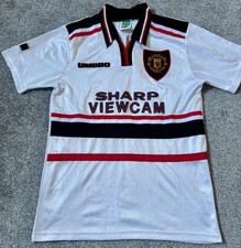 Mnchester United 1997 1998 1999 Away Shirt Beckham 7 Small Mens S