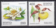 Bielorusia - Correo 2001 Yvert 372/73 ** Mnh Flores