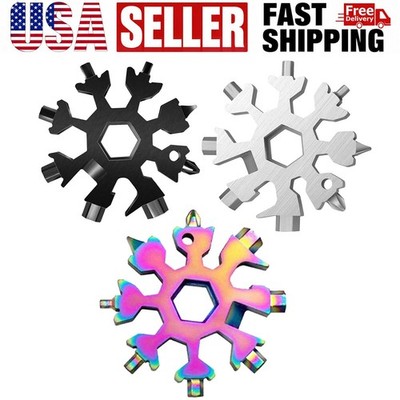 3Pack 18-in-1 Snowflake Multi-Tool Carbon Steel Multitool Screwdriver Opener NEW