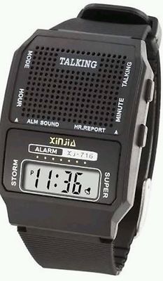 Talking Watch Black English Voice Blind Visually Impaired Large Speaker Easy
