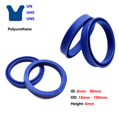 UN/UNS/UHS PU U-cup Piston Hydraulic Rod Oil Seal Rings Height 6mm ID 8mm-90mm