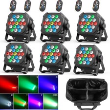6PCS 120W 19LED RGBWYP CYAN Stage PAR Light DMX Party DJ Disco Wash Lights  Bag