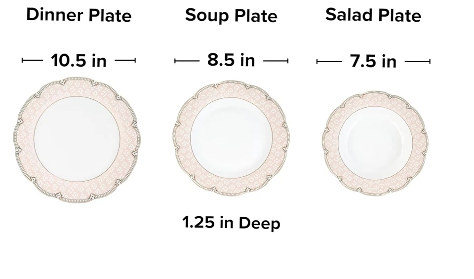 Juego de cena de porcelana fina vintage diseño rosa y dorado, servicio para 4, Sandra Foto 3 de 4