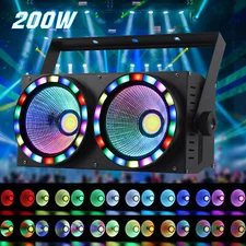200W COB LED Par Light DMX Stage Audience Blinder Light RGB Warm Cool White