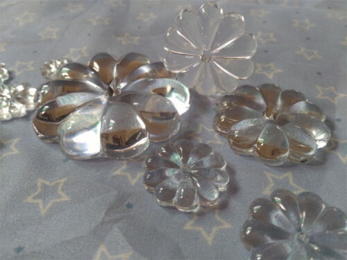  16-60 mm lustre fleur rosette prisme cristal pendentif décoration de mariage - Photo 1/19