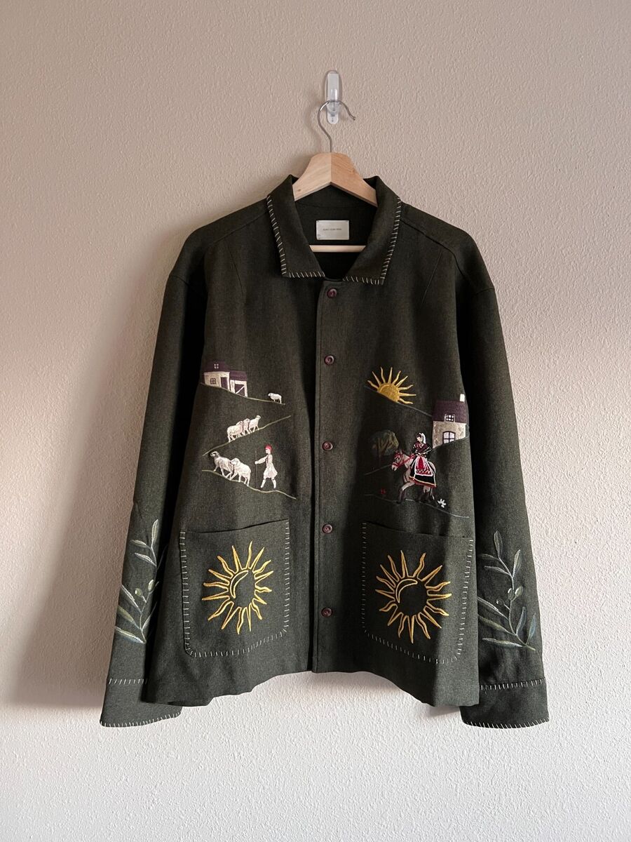 Aime Leon Dore Village Chore Shirt - Size Large - Olive Aime Leon Dore Village Chore Shirt - Size Large - Olive