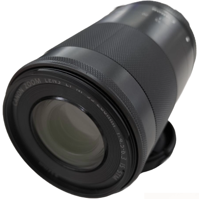 Canon EF-M 55-200mm f/4.5-6.3 IS STM Lens with Front and Rear Cap